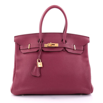 Hermes Birkin Handbag Purple Togo with Gold Hardware 35 2697903