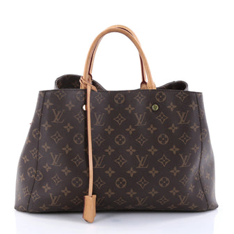 Louis Vuitton Montaigne Handbag Monogram Canvas GM Brown 2699301
