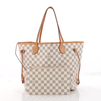 Louis Vuitton Neverfull NM Tote Damier MM White 2699601