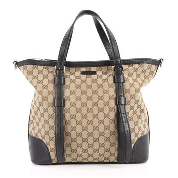 Gucci Convertible Belted Tote GG Canvas with Leather Medium Neutral 2699902