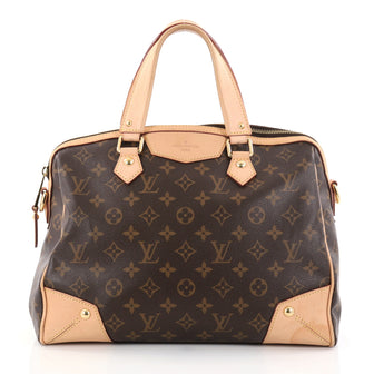 Louis Vuitton Retiro Handbag Monogram Canvas PM Brown 2700101