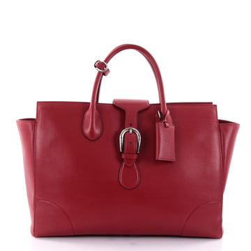 Gucci Carry On Buckle Tote Leather Large Red 2700203