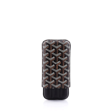 Goyard 3 Cigar Holder Coated Canvas Black 2700801