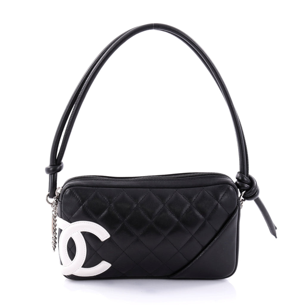 Buy Chanel Cambon Pochette Quilted Leather Black 2701302