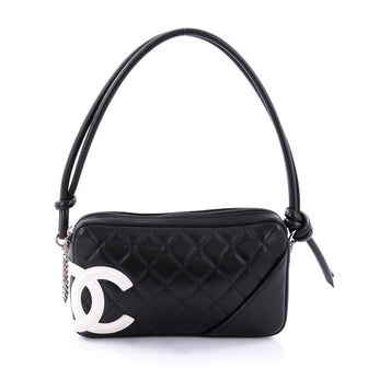 Chanel Cambon Pochette Quilted Leather Black 2701302