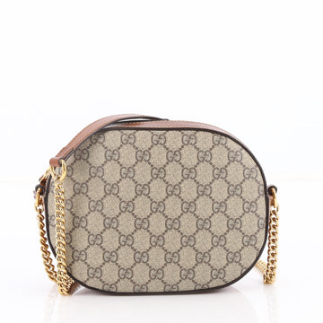 Gucci Chain Crossbody Bag GG Coated Canvas Mini Gray 2701701