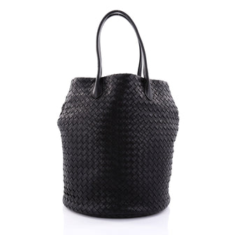 Bottega Veneta Bucket Bag Intrecciato Nappa Medium Black 2702902