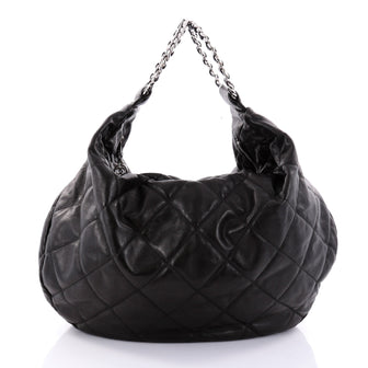Chanel Vintage Chain Ring Handle Hobo Quilted Leather 2702905