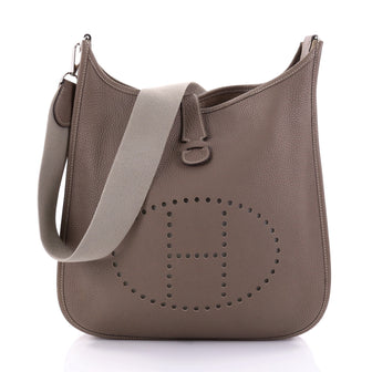 Hermes Evelyne Crossbody Gen II Clemence GM Brown 2703201