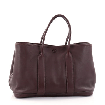 Hermes Bolduc Twilly Garden Party Tote Leather TPM Brown 2703502