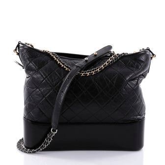 Chanel Gabrielle Hobo Quilted Aged Calfskin Large Black 2704703