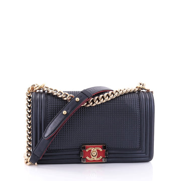 Chanel Boy Flap Bag Cube Embossed Lambskin Old Medium 2704801
