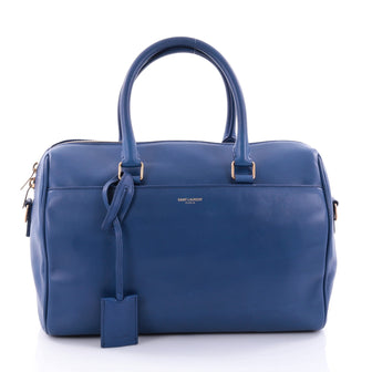 Saint Laurent Classic Duffle Bag Leather 6 Blue 2705101