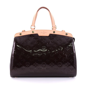 Louis Vuitton Brea Handbag Monogram Vernis MM Brown 2705601