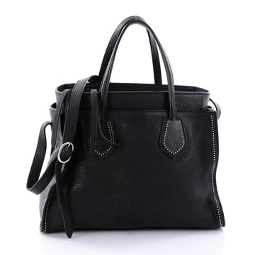 Gucci Ramble Layered Tote Studded Leather Medium Black 2706002