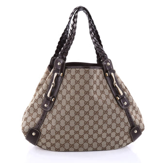 Gucci Pelham Shoulder Bag GG Canvas Medium Brown 2708001