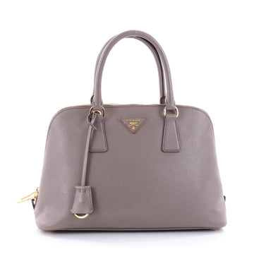 Prada Promenade Handbag Saffiano Leather Medium Gray 2708203