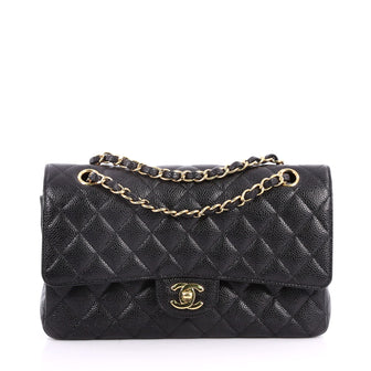 Chanel Classic Double Flap Bag Quilted Caviar Medium 2710301