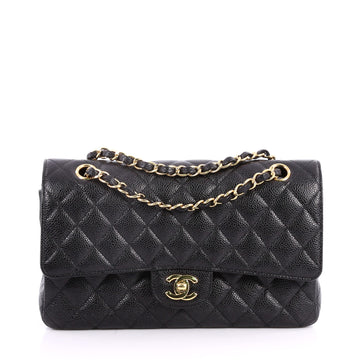 Chanel Classic Double Flap Bag Quilted Caviar Medium 2710301