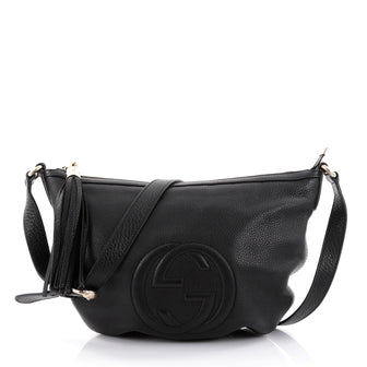 Gucci Soho Messenger Bag Leather Medium Black 2715003