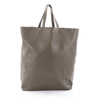 Celine Vertical Cabas Tote Leather Large Gray 2715101