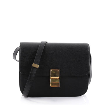 Celine Box Bag Grainy Leather Medium Black 2715602