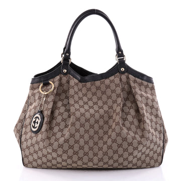 Gucci Sukey Tote GG Canvas Large Brown 2722401