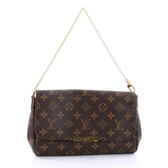 Louis Vuitton Favorite Handbag Monogram Canvas MM Brown 2726901