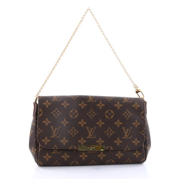 Louis Vuitton Favorite Handbag Monogram Canvas MM Brown 2726901