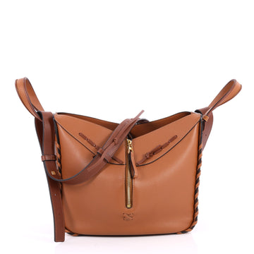 Loewe Hammock Bag Whipstitch Leather Small Brown 2728601