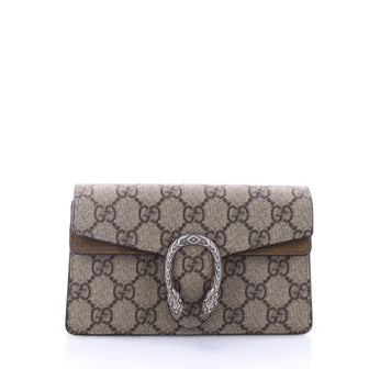 Gucci Dionysus Handbag GG Coated Canvas Super Mini Brown 2728901