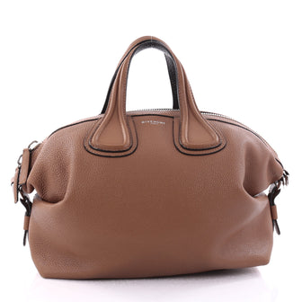 Givenchy Nightingale Satchel Waxed Leather Medium Brown 2731401