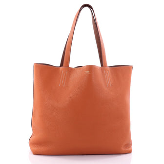 Hermes Double Sens Tote Clemence 36 Orange 2732301