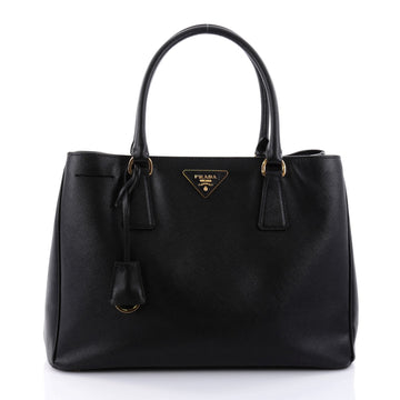 Prada Gardener's Tote Saffiano Leather Medium Black 2732302