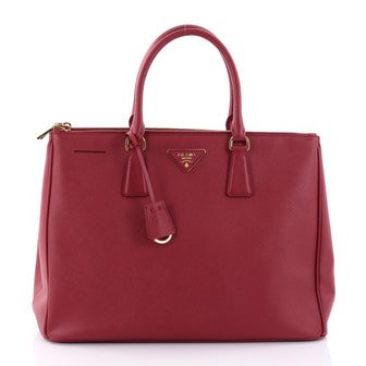 Prada Double Zip Lux Tote Saffiano Leather Large Red 2732303
