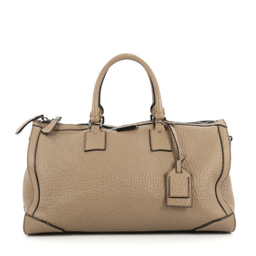 Burberry Convertible Satchel Heritage Grained Leather Large Neutral 2734301