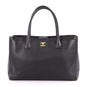 Chanel Cerf Executive Tote Leather Medium Black 2736201