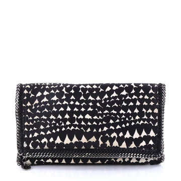 Stella McCartney Falabella Fold Over Clutch Printed black 2737801