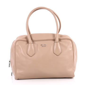 Prada Inside Bauletto Bag Soft Calfskin Large Neutral 2737906