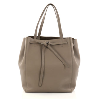 Celine Phantom Tie Cabas Tote Leather Medium Gray 2738701
