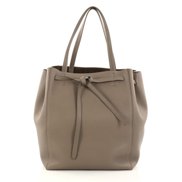 Celine Phantom Tie Cabas Tote Leather Medium Gray 2738701