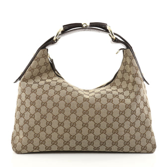 Gucci Horsebit Hobo GG Canvas Medium Brown 2740001