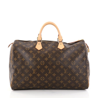 Louis Vuitton Speedy Handbag Monogram Canvas 40 Brown 2740801