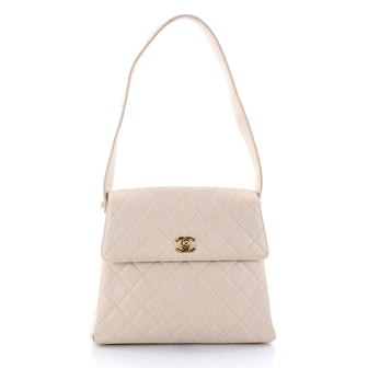 Chanel Vintage CC Flap Shoulder Bag Quilted Caviar Small 2743101.