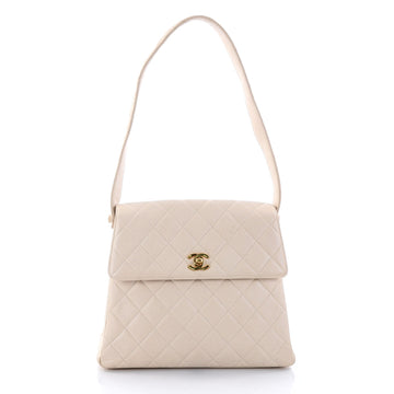 Chanel Vintage CC Flap Shoulder Bag Quilted Caviar Small 2743101.