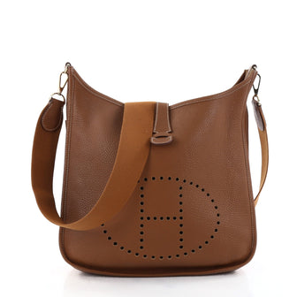 Hermes Evelyne Crossbody Gen III Clemence GM Brown 2743102
