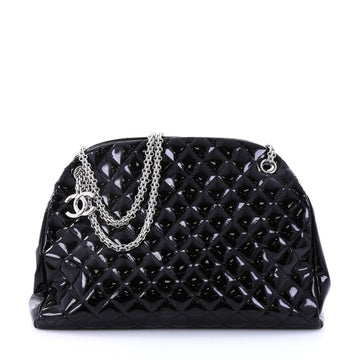 Chanel Just Mademoiselle Handbag Quilted Patent Large 2743503