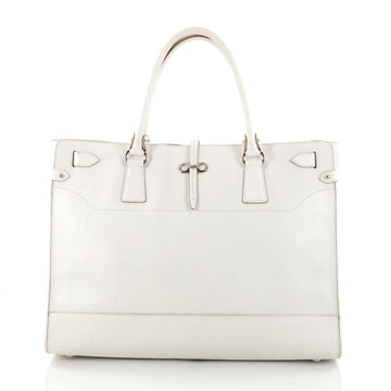 Salvatore Ferragamo Briana Tote Leather Large White 2743601