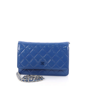 Chanel Wallet on Chain Quilted Patent Blue 2744301