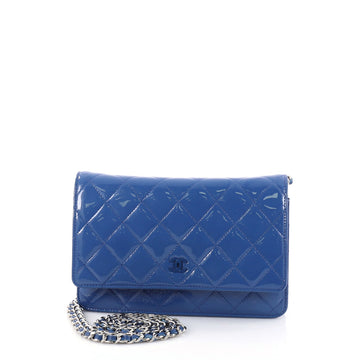 Chanel Wallet on Chain Quilted Patent Blue 2744301